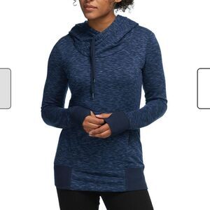 Stoic Backcountry indigo fleece hoodie pullover knit sweatshirt size XS